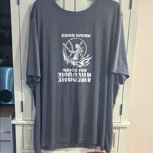 Men's Gray Graphic Tee - Hard Work Makes You Awesome. NWOT size 6XL